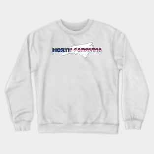 North Carolina Colored State Letters Crewneck Sweatshirt